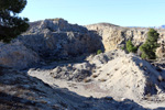 Grupo Mineralógico de Alicante. Explotaciones de Yeso El Cabezo. Cantera de los García . Villena. Alicante    