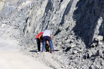 Grupo Mineralógico de Alicante.  Explotación de Ofitas Los Serranos. Hondón de los Frailes. Alicante  