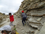 Grupo Mineralógico de Alicante. Afloramiento de Marcasitasa en el Alcavo. Agost. Alicante  