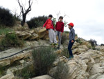 Grupo Mineralógico de Alicante. Afloramiento de Marcasitasa en el Alcavo. Agost. Alicante    