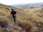 Grupo Mineralógico de Alicante. Cabezo de San Juan. minas Rómulo y Pajaritos.
 La Unión. Murcia   