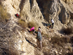 Grupo Mineralógico de Alicante. Terrers dels Pobres, Lomas de la Beata.  Agost. Alicante   