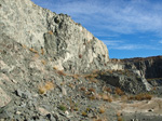 Grupo Mineralógico de Alicante. Explotación de Ofitas. Los Serranos. Albatera. Alicante