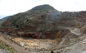 Grupo Mineralógico de Alicante.Corta Gloria y San Valentín. Sierra Minera de Cartagena la Union