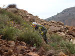 Grupo Mineralógico de Alicante.    Afloramiento de Aragonito. Casas de Ves. Albacete  