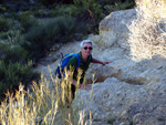 Grupo Mineralógico de Alicante. Afloramiento de Celestina. Barranco del Mulo. Ulea. Murcia