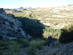 Grupo Mineralógico de Alicante. Afloramiento de Celestina. Barranco del Mulo. Ulea. Murcia