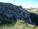 Grupo Mineralógico de Alicante.  Afloramiento de Celestina. Barranco del Mulo. Ulea. Murcia 