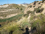 Grupo Mineralógico de Alicante.  Afloramiento de Celestina. Barranco del Mulo. Ulea. Murcia 