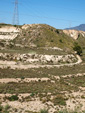 Grupo Mineralógico de Alicante.  Afloramiento de Celestina. Barranco del Mulo. Ulea. Murcia 