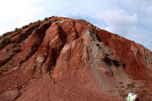 Grupo Mineralógico de Alicante. Afloramiento del Keuoer de Loma Badá. Petrer. Alicante