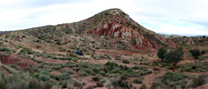 Grupo Mineralógico de Alicante. Afloramiento del Keuoer de Loma Badá. Petrer. Alicante