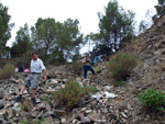 Grupo Mineralógico de Alicante. Cantera Barranco de la Mola. Sierra de Olta, Calpe. Alicante