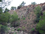 Grupo Mineralógico de Alicante. Cantera Barranco de la Mola. Sierra de Olta, Calpe. Alicante