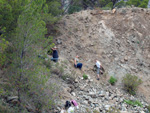 Grupo Mineralógico de Alicante. Cantera Barranco de la Mola. Sierra de Olta, Calpe. Alicante