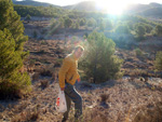 Afloramiento de marcasitas, Rambla en finca La Canyaeta Blanca, Agost, Alicante