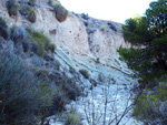 Afloramiento de marcasitas, Rambla en finca La Canyaeta Blanca, Agost, Alicante