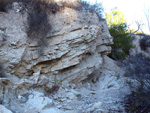 Afloramiento de marcasitas, Rambla en finca La Canyaeta Blanca, Agost, Alicante