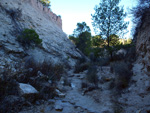 Afloramiento de marcasitas, Rambla en finca La Canyaeta Blanca, Agost, Alicante