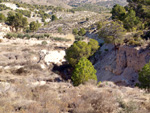   Afloramiento de marcasitas, Rambla en finca La Canyaeta Blanca, Agost, Alicante