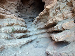 Afloramiento de marcasitas, Rambla en finca La Canyaeta Blanca, Agost, Alicante