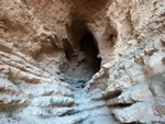 Afloramiento de marcasitas, Rambla en finca La Canyaeta Blanca, Agost, Alicante