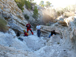   Afloramiento de marcasitas, Rambla en finca La Canyaeta Blanca, Agost, Alicante