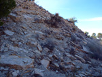    Afloramiento de marcasitas, Rambla en finca La Canyaeta Blanca, Agost, Alicante