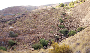 Mina Rómulo. Collado La Mina, Llano del Beal, Cartagena, Murcia 