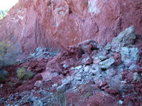 Explotaciones de arcilla.Inmediaciones Bancal Fondó, Barranc Font del lobo. Tibi   