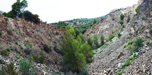 Grupo Mineralógico de Alicante. Cantera Barranco de la Mola. Sierra de Olta, Calpe. Alicante